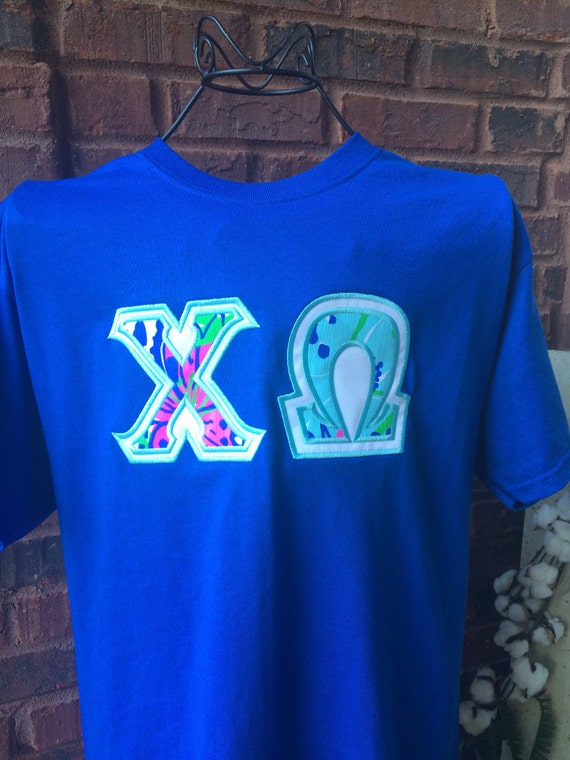 Items similar to Sorority Letter Shirt Lilly Print Long Sleeve on Etsy