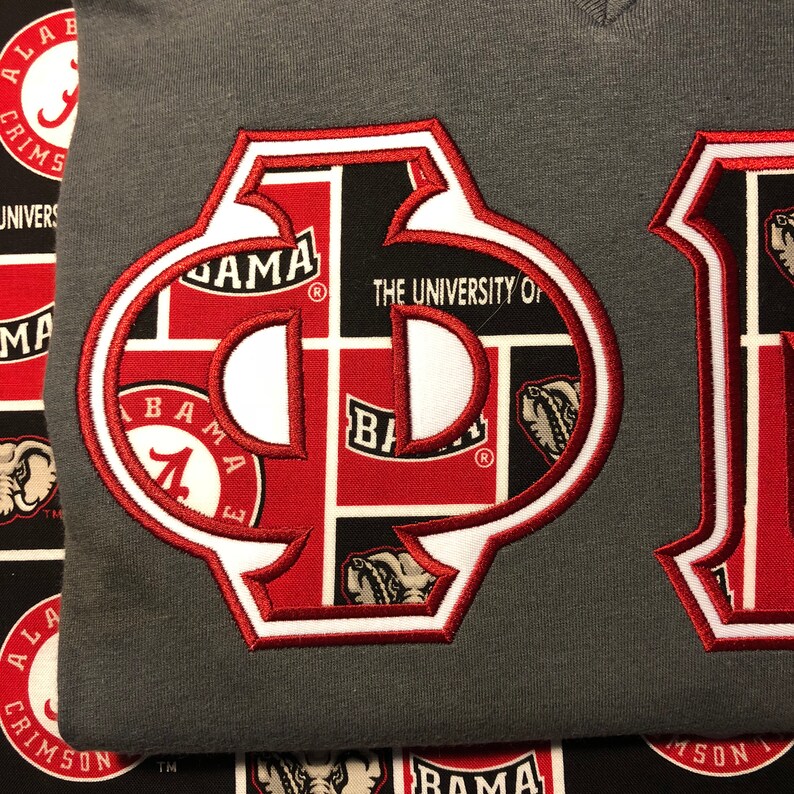 American Apparel University of Alabama Sorority Letter Shirt Etsy