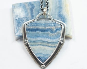 Scheelite Necklace, Sterling Silver, Oxidized, High Grade Material
