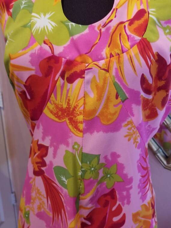 Vintage BJs Fashions Hawaii Maxi Floral Dress - H… - image 7