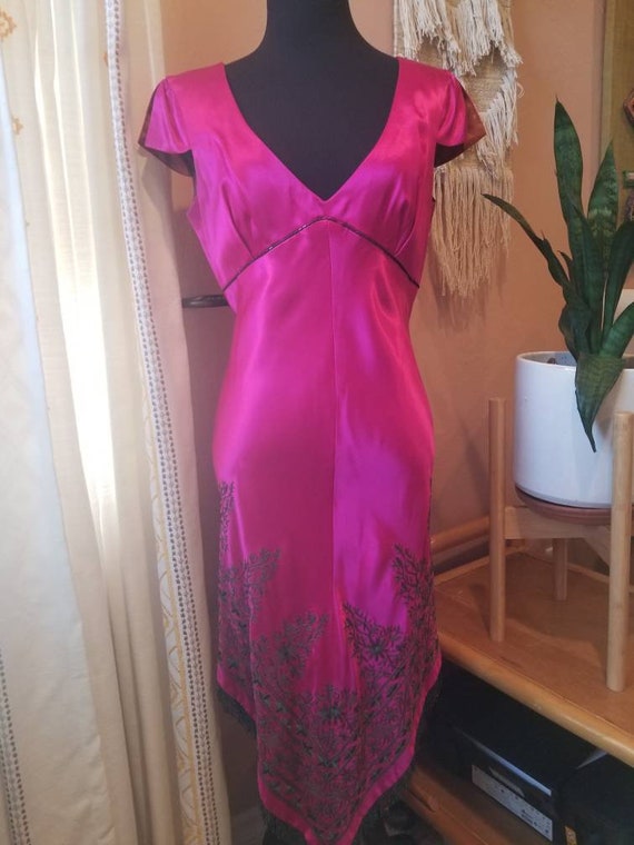 A.B.S by Allen Schwartz Vintage 90s Satin Dress - image 1