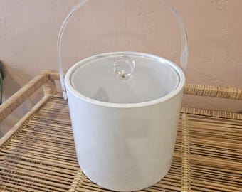 MCM Shelton-Ware Vinyl & Lucite Ice Bucket