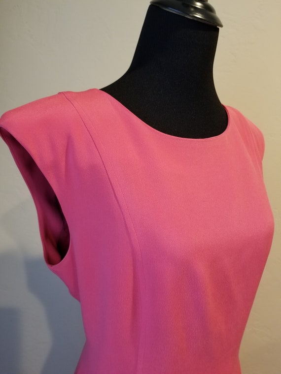 1980s Papell Too 100% Silk Sheath Dress - image 3