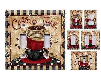 3dRose lsp_163698_2 Image of Coffee Collage of Four Cups in Browns Light Switch Cover 3dRose lsp_163698_2 Image of Coffee Collage of Four Cups in Browns Light Switch Cover