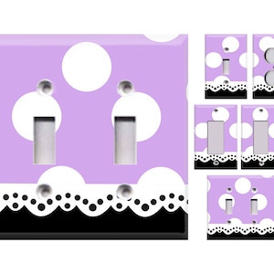 Simple Minnie - Lavender Themed Light Switch Cover, Outlet Cover - You Choose Style