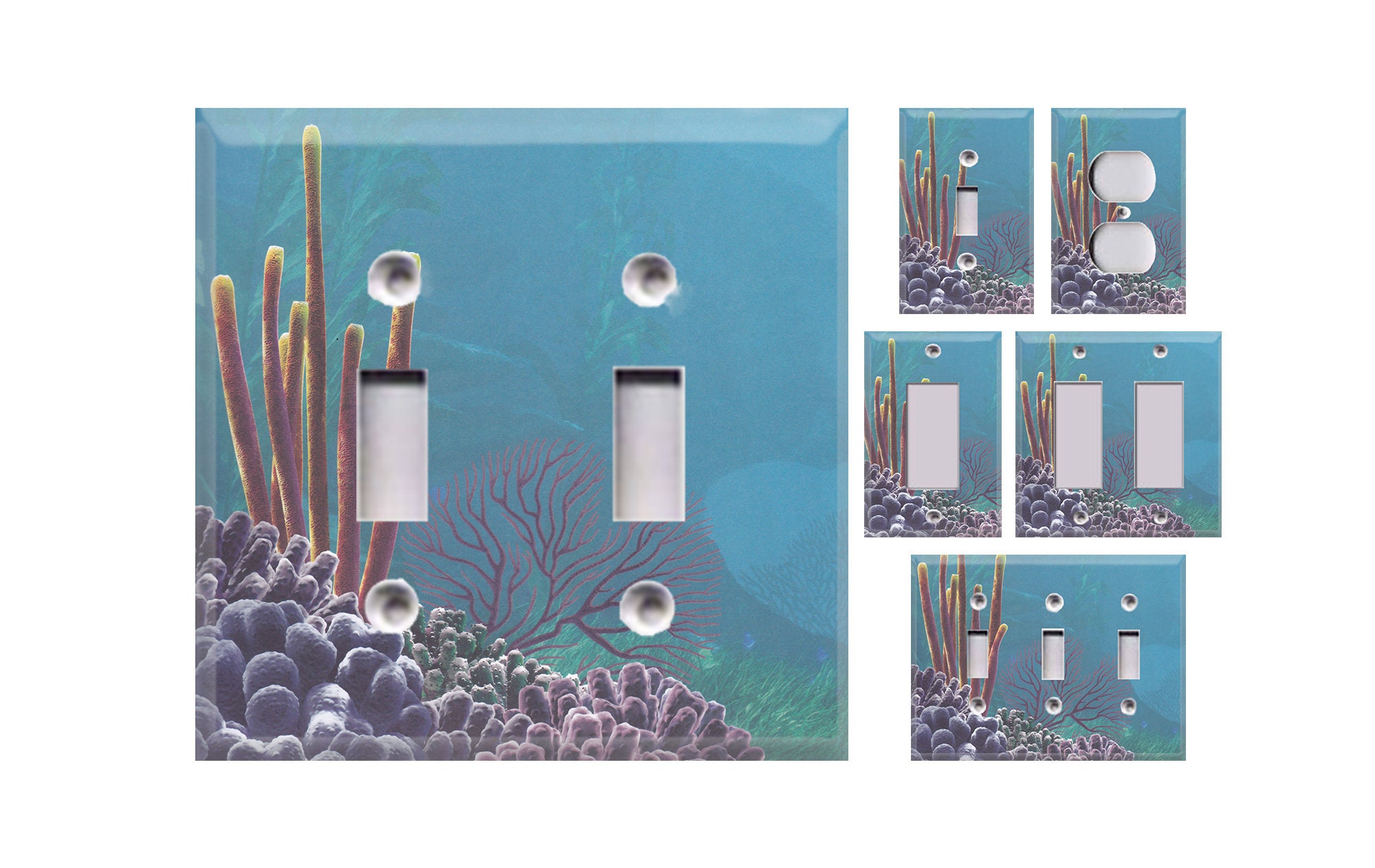 Underwater Reef Themed Light Switch Cover Outlet Cover You Etsy