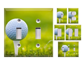 Golf Ball  Themed Light Switch Cover, Outlet Cover - You Choose Style