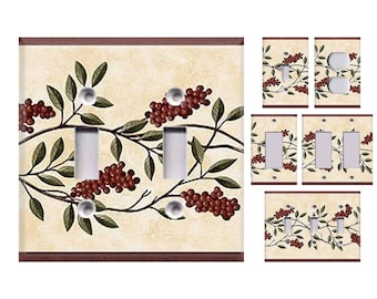 Grape Vines  Themed Light Switch Cover, Outlet Cover - You Choose Style