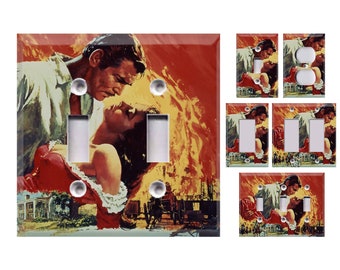 Gone With The Wind - Rhett and Scarlett  Themed Light Switch Cover, Outlet Cover - You Choose Style