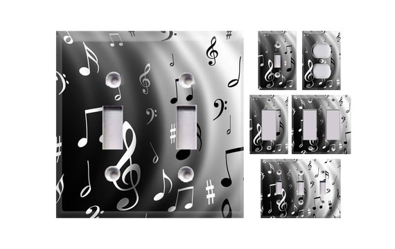 MUSIC NOTES IMAGE Light Switch Covers Home Decor Outlet MULTIPLE OPTIONS MUSIC NOTES IMAGE Light Switch Covers Home Decor Outlet MULTIPLE OPTIONS