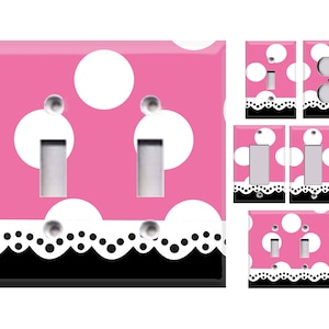 Simple Minnie - Pink Themed Light Switch Cover, Outlet Cover - You Choose Style