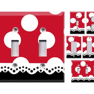 Simple Minnie  Themed Light Switch Cover, Outlet Cover - You Choose Style