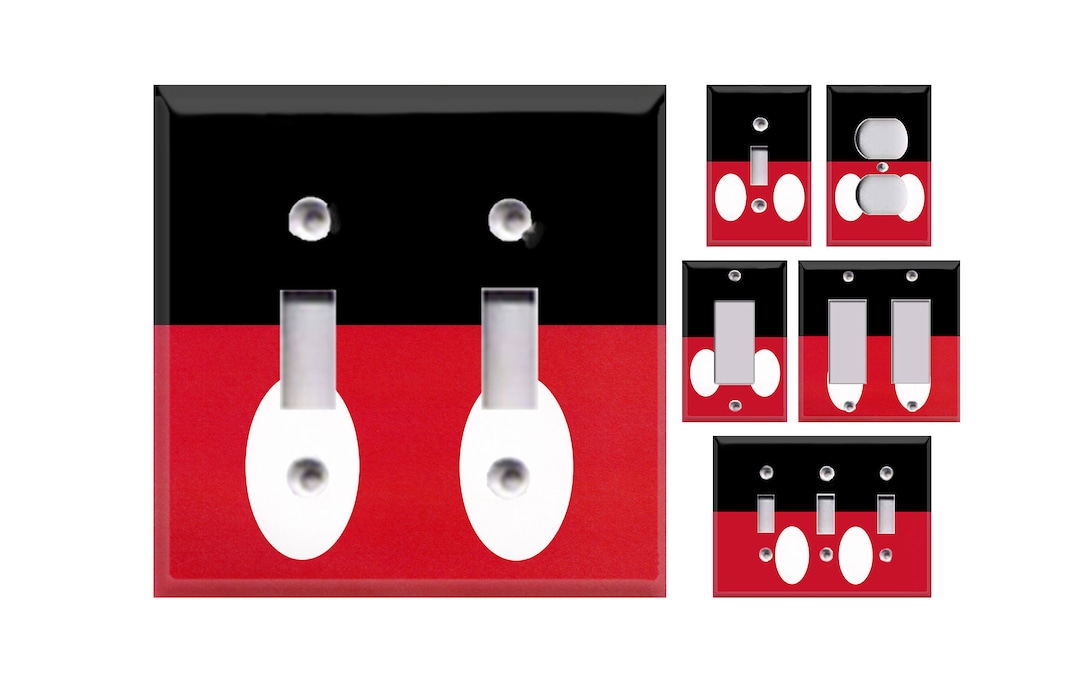 Simple Mickey Themed Light Switch Cover, Outlet Cover - You Choose ...