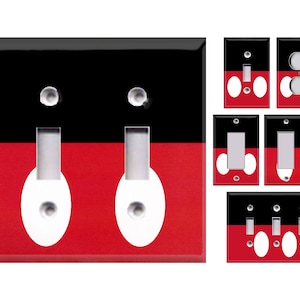 Simple Mickey  Themed Light Switch Cover, Outlet Cover - You Choose Style