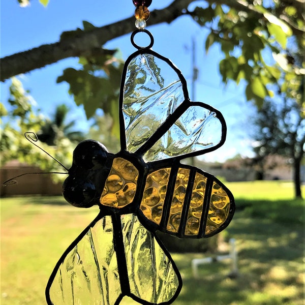 Stained glass bee