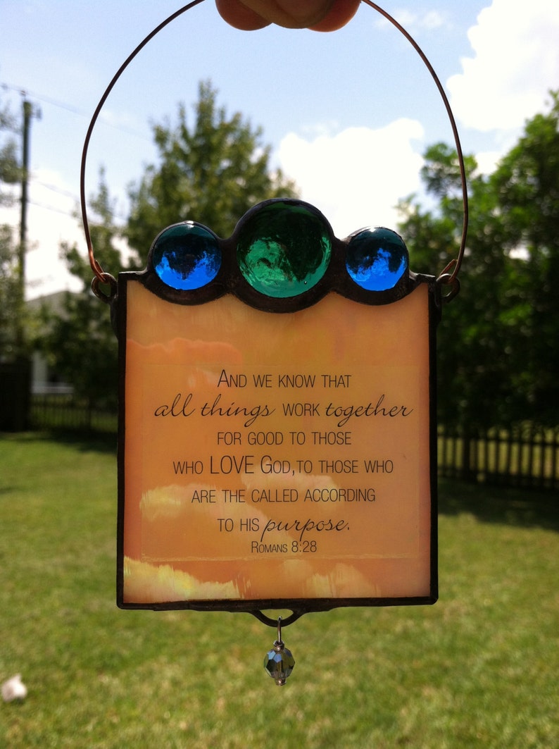 Stained Glass Suncatcher Quote Etsy