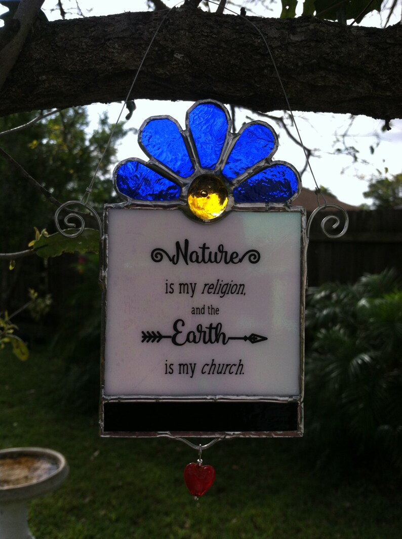 Stained Glass Nature Lover suncatcher