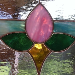 Simple Flower stained glass panel