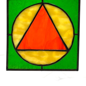 AA Symbol stained glass