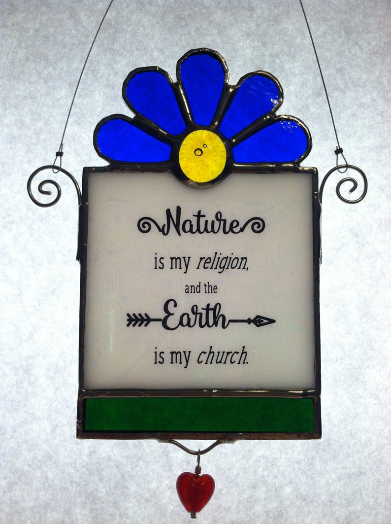 Stained Glass Nature Lover suncatcher
