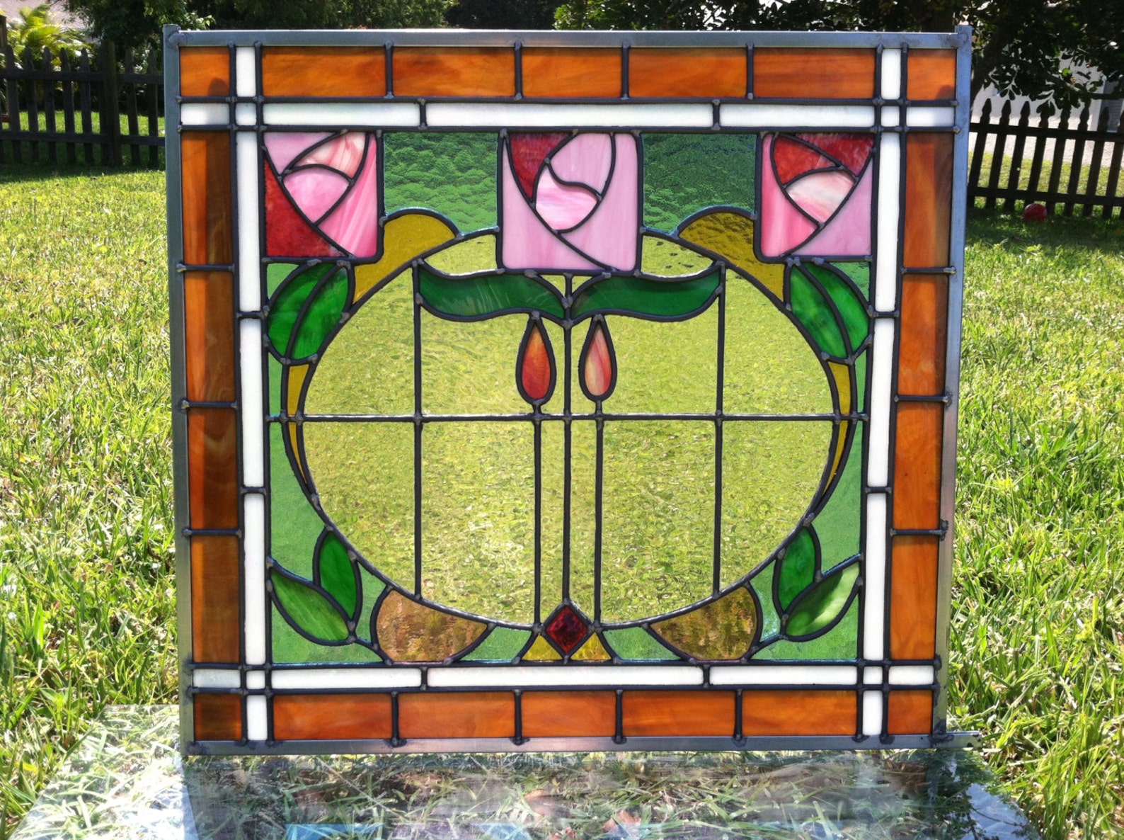 Stained Glass Window Leaded Etsy