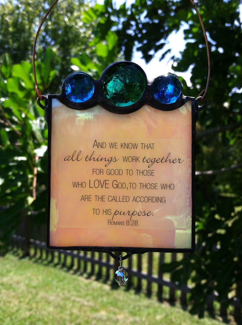 Stained Glass Suncatcher Quote Etsy