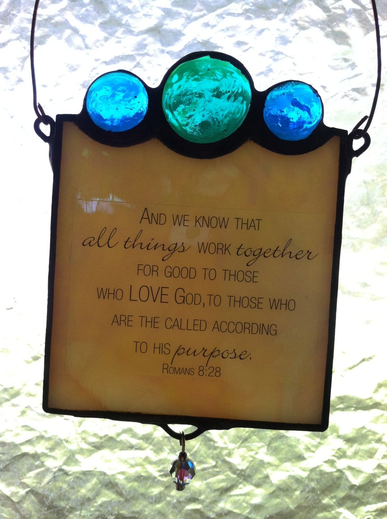 Stained Glass Suncatcher Quote Etsy