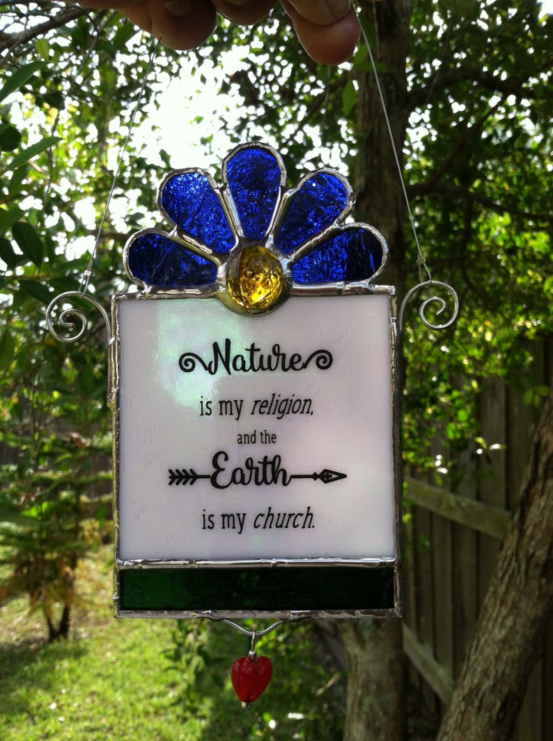 Stained Glass Nature Lover suncatcher