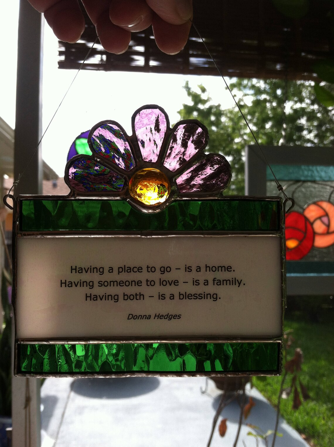 Stained Glass Quote Suncatcher Etsy