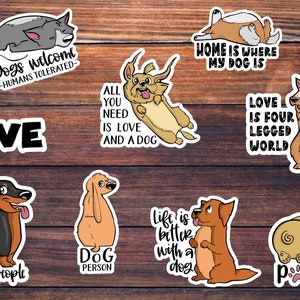 Dog Lover Stickers, Dog Stickers, Dogs, Puppy Stickers, Dog Water Bottle Sticker, Dog Laptop Sticker