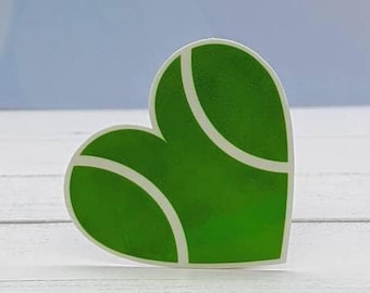 Tennis Ball Heart Sticker, Sport Sticker, Tennis Sticker