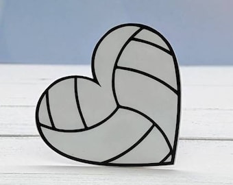 Volleyball Heart Sticker, Sport Sticker, Volleyball Sticker