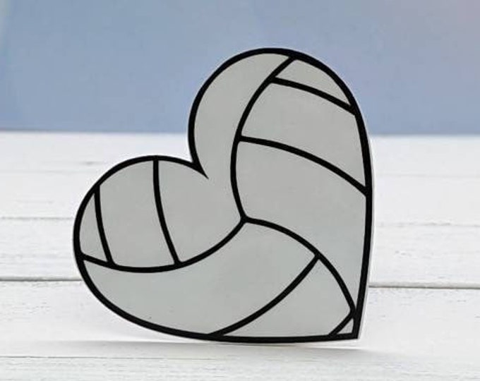 Volleyball Heart Sticker, Sport Sticker, Volleyball Sticker