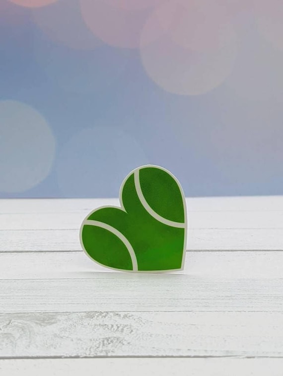 Tennis Ball Heart Sticker, Sport Sticker, Tennis Sticker