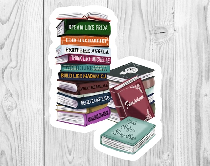 Together We Rise Vinyl Die-Cut Sticker, Reading Sticker, Book Sticker, Water Bottle Sticker, Laptop Sticker, Phone Sticker, Banned Books