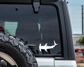 Hammerhead Shark Silhouette Vinyl Decal