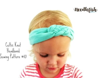 BABY HEADBAND Sewing Pattern - Celtic Knot Headband Sewing Pattern - Sailor Knot Headband - Adult Headband - Baby Knotted Headband