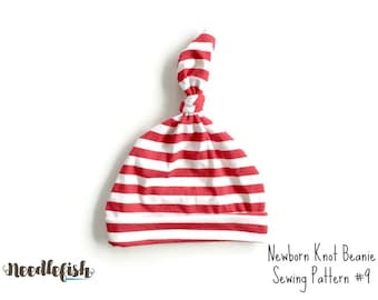 KNOT HAT Sewing Pattern - Baby Hat Sewing Pattern - Knotted Beanie Sewing Pattern - Baby Knot Hat Sewing Pattern