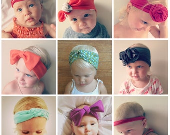 BABY HEADBAND PATTERNS - 10 baby headband patterns -  Adult headband patterns - Easy Sewing Patterns