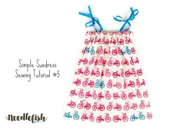 BABY DRESS SEWING Pattern - Easy Sundress Sewing Tutorial - Izzy Dress - Sizes 6mo.-9/10 - Girls Dress - Easy Sewing Pattern