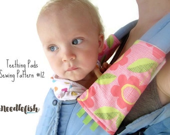 TEETHING PADS PATTERN - Drool Pads Pattern - Easy Sewing Pattern - Ergo Carrier - Soft Structured Baby Carrier