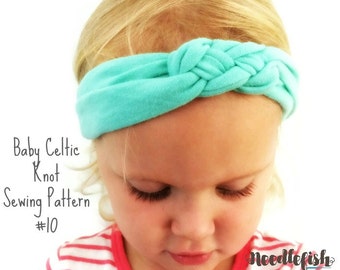 BABY KNOT HEADBAND Sewing Pattern - Celtic Knot Headband Sewing Pattern - Sailor Knot Headband - Adult Headband - Baby Knotted Headband