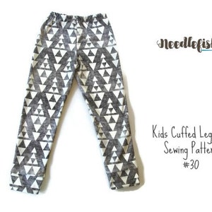 KIDS CUFFED LEGGINGS Sewing Pattern - Hipster Leggings Pattern - Sizes 3-8 - Easy Leggings Pattern - Toddler Leggings Pattern