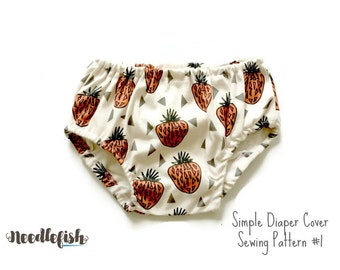 DIAPER COVER SEWING Pattern - Diaper Cover Sewing Pattern - Knit Diaper Cover - Easy Sewing Pattern - Sizes 0-24 months