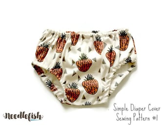 DIAPER COVER SEWING Pattern - Diaper Cover Sewing Pattern - Knit Diaper Cover - Easy Sewing Pattern - Sizes 0-24 months