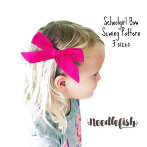SCHOOLGIRL BOW HEADBAND Sewing Pattern - Schoolgirl bow headband sewing pattern - Toddler Headband - Adult Headband - Easy Sewing Pattern