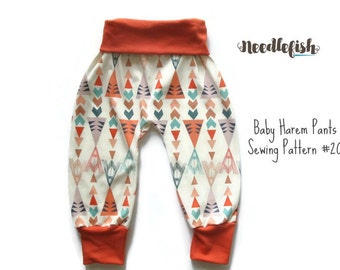 KIDS HAREM PANTS Sewing Pattern - Baby Harem pants - Toddler Harem Pants -