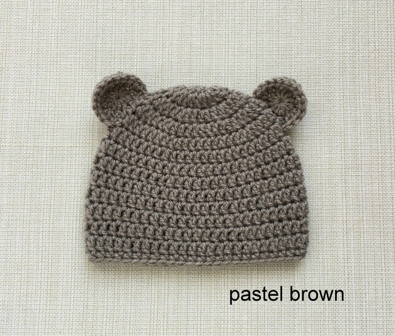 Newborn Baby Boy Bear Hat Newborn Hat With Bear Ears Beanie Etsy