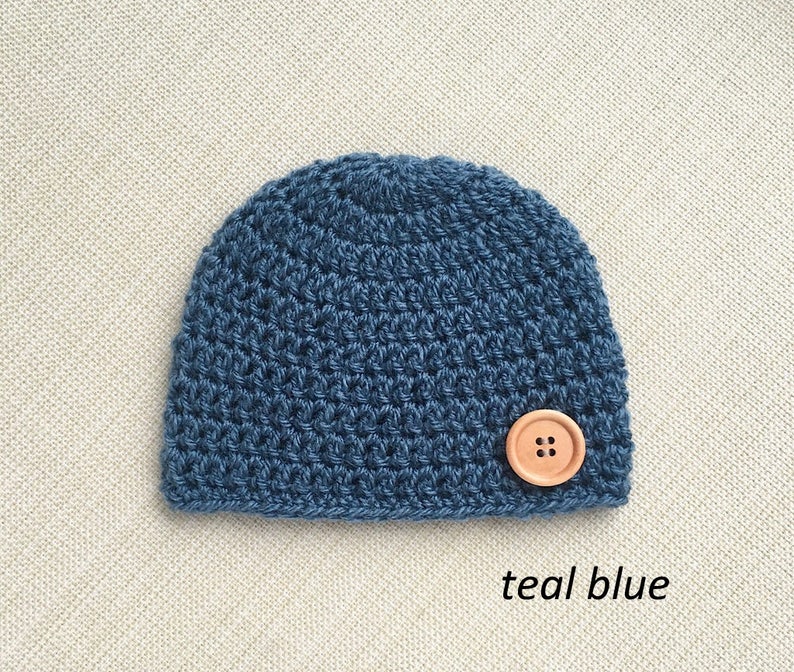 Newborn baby boy hat Crochet newborn hat Boy Newborn photo Etsy