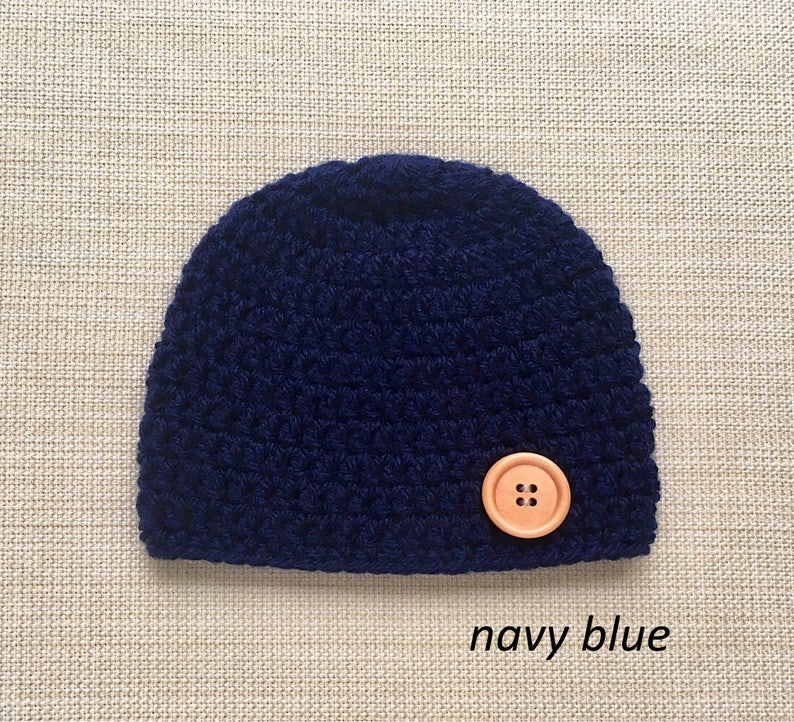 Newborn baby boy hat Crochet newborn hat Boy Newborn photo Etsy